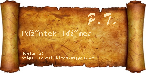 Péntek Tímea névjegykártya